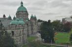 Prédio do parlamento visto do Royal BC Museum, em Victoria, capital da British Columbia, no oeste do Canadá